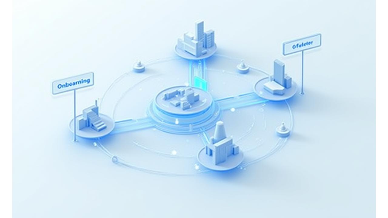 Automated HR workflow diagram showing various interconnected AI processes.