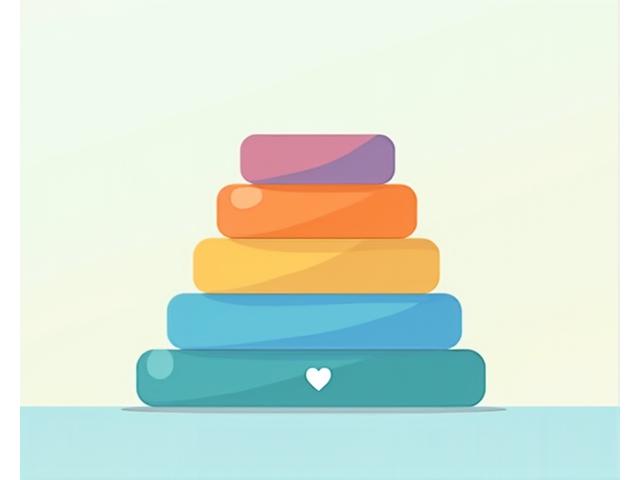 Layered stack of employee benefits icons representing a comprehensive package