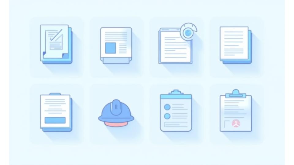 Illustration of various policy documents and screens, representing comprehensive HR policy development services.
